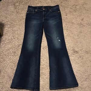 Express Dark Indigo Flare Jeans